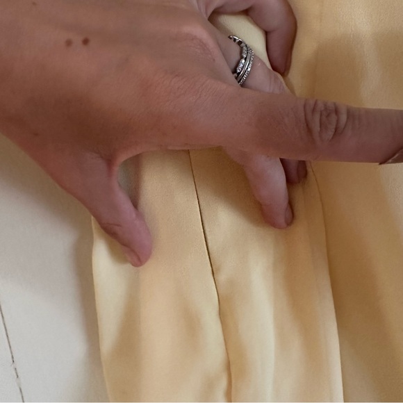 JOSIANE
Asymmetric Draped Mini Dress in Yellow - Picture 4 of 14